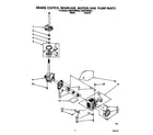 KitchenAid KAWE760WWH3 brake, clutch, gearcase, motor and pump diagram