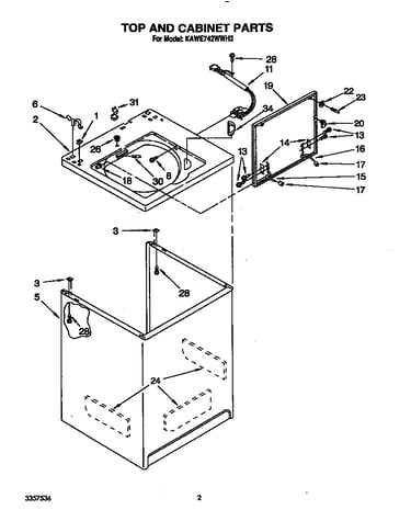 Top and cabinet