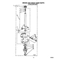 KitchenAid KAWE742WWH3 brake and drive tube diagram