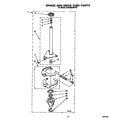 KitchenAid KAWE660WWH3 brake and drive tube diagram