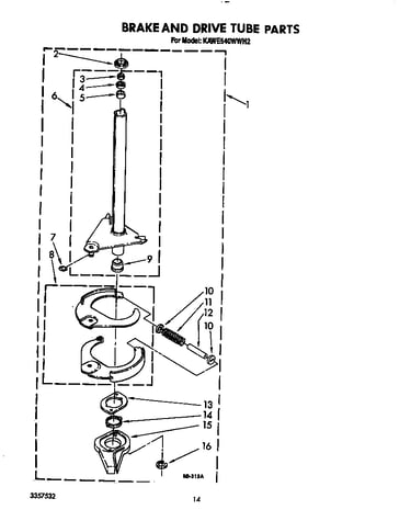 Brake and drive tube