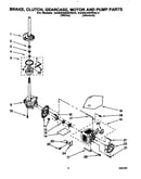 Brake, clutch, gearcase, motor and pump