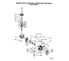 KitchenAid KAWL400WWH1 brake, clutch, gearcase, motor and pump diagram