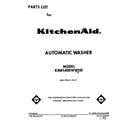 KitchenAid KAWL400WWH0 front cover diagram