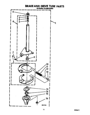 Brake and drive tube