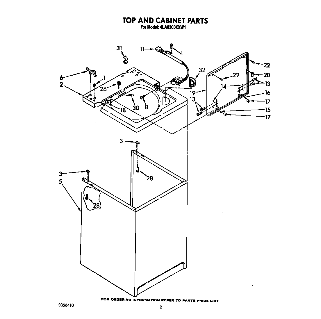 Top and cabinet