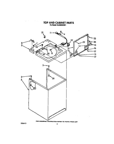 Top and cabinet