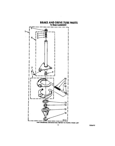 Brake and drive tube
