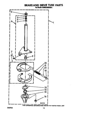 Brake and drive tube
