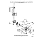 KitchenAid KAWE540WWH0 brake, clutch, gearcase, motor and pump diagram