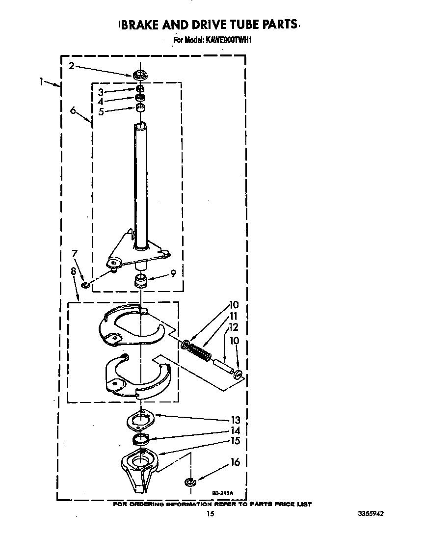 Brake and drive tube