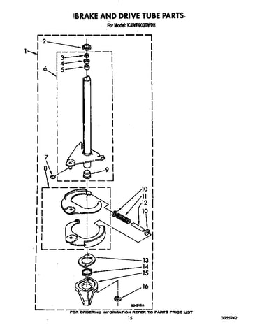 Brake and drive tube