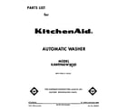 KitchenAid KAWE960WWH0 front cover diagram