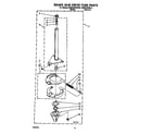 KitchenAid KAWE460WWH2 brake and drive tube diagram