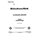 KitchenAid KAWE564WWH2 front cover diagram