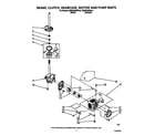 KitchenAid KAWE560WWH2 brake, clutch, gearcase, motor and pump diagram