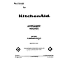 KitchenAid KAWE660WWH2 front cover diagram