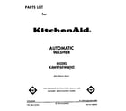 KitchenAid KAWE760WWH2 front cover diagram