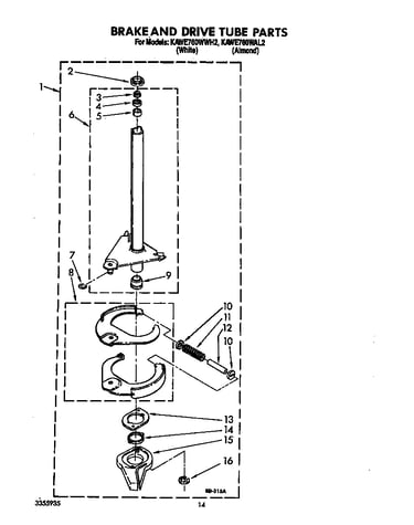 Brake and drive tube