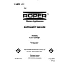 Roper AX5133VW1 front cover diagram