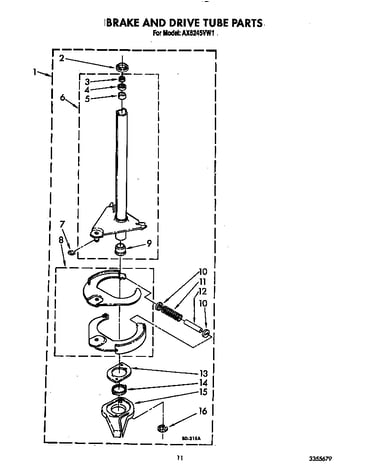 Brake and drive tube