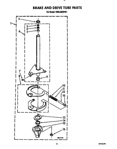 Brake and drive tube