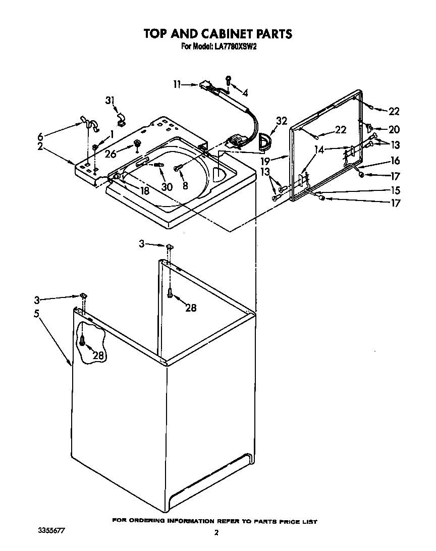 Top and cabinet