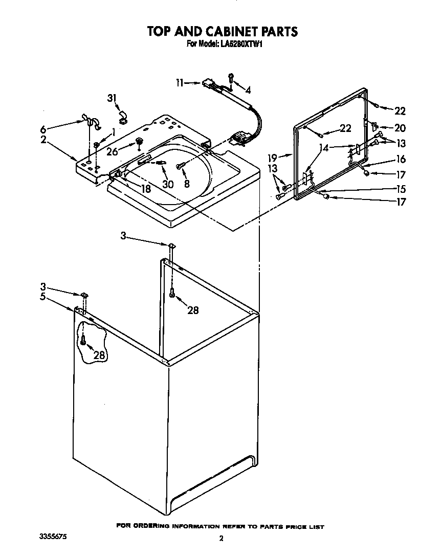 Top and cabinet