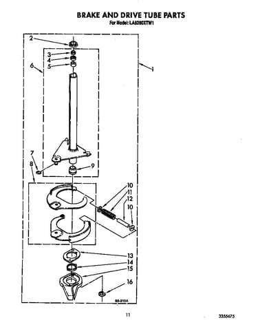 Brake and drive tube