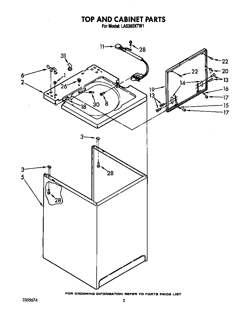 Top and cabinet