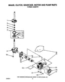Brake, clutch, gearcase, motor and pump