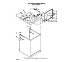 Whirlpool LA5558XTW1 top and cabinet diagram