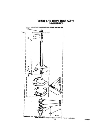 Brake and drive tube