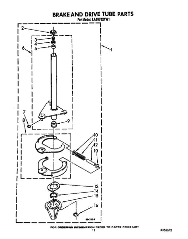 Brake and drive tube