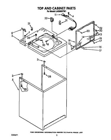 Top and cabinet