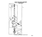 Whirlpool LA5668XTW1 brake and drive tube diagram