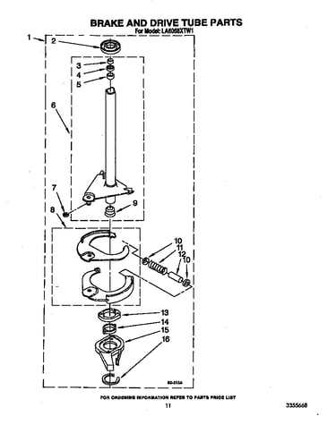 Brake and drive tube