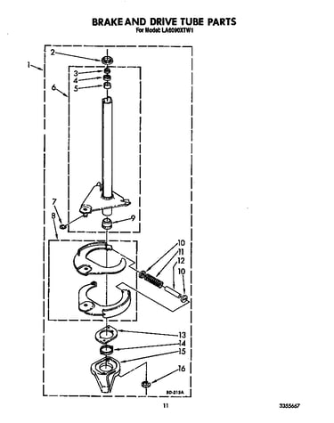 Brake and drive tube