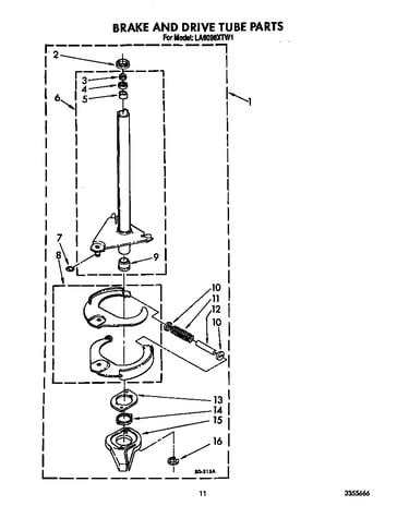 Brake and drive tube