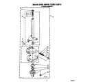 Whirlpool LA6800XTW1 brake and drive tube diagram