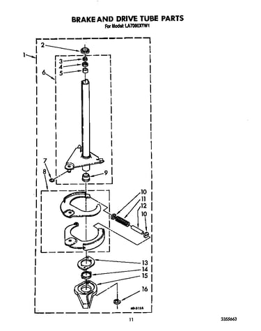 Brake and drive tube