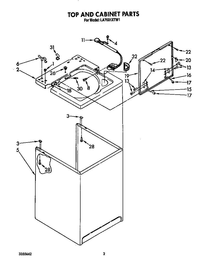 Top and cabinet