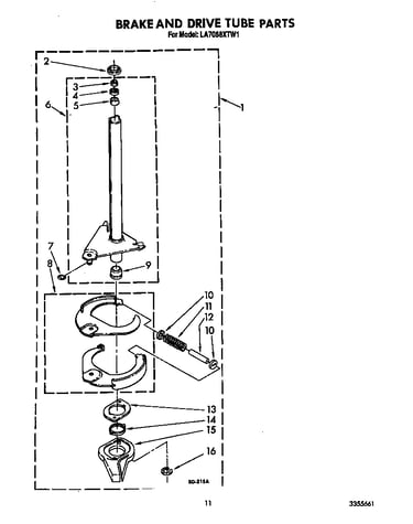Brake and drive tube