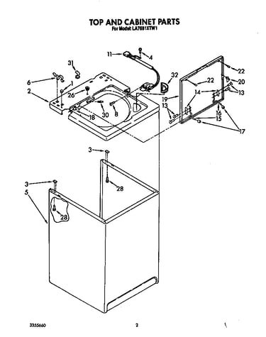 Top and cabinet