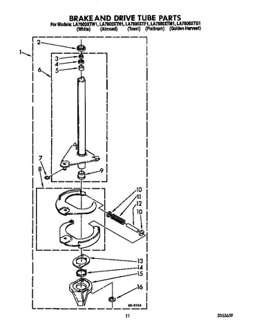 Brake and drive tube
