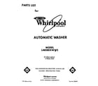 Whirlpool LA8580XWW2 front cover diagram