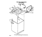Whirlpool LA8580XWW2 top and cabinet diagram