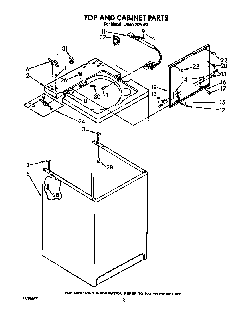 Top and cabinet