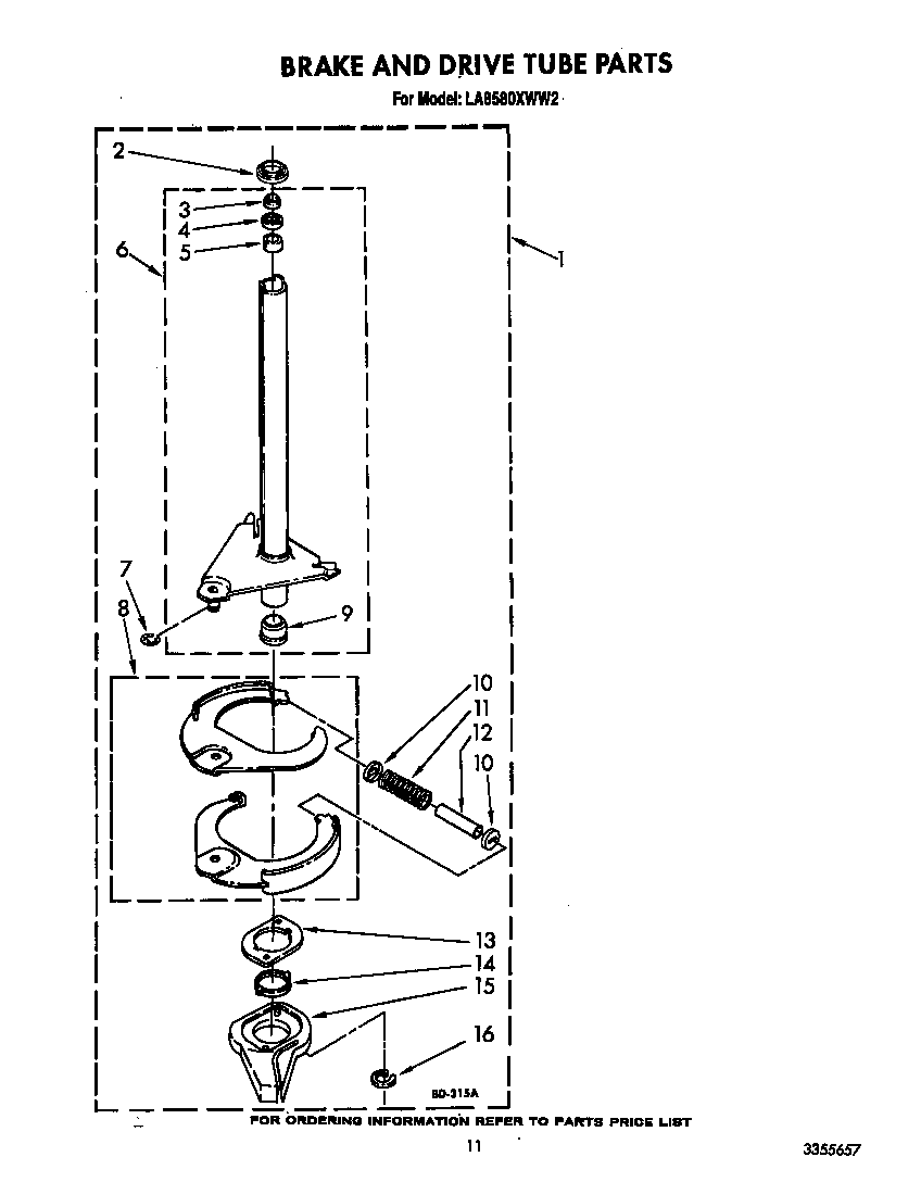 Brake and drive tube