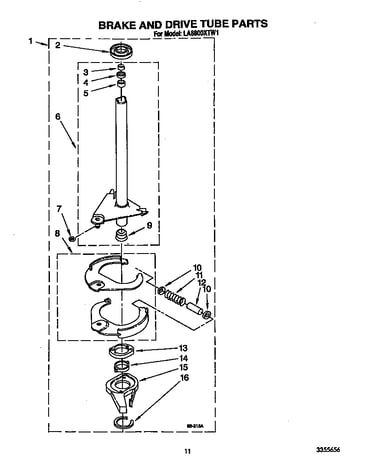 Brake and drive tube